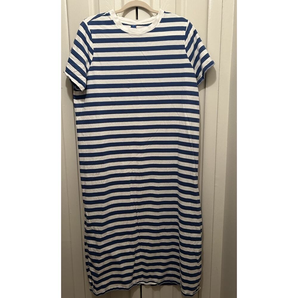 Old Navy XL Maxi Dress Striped Blue & White